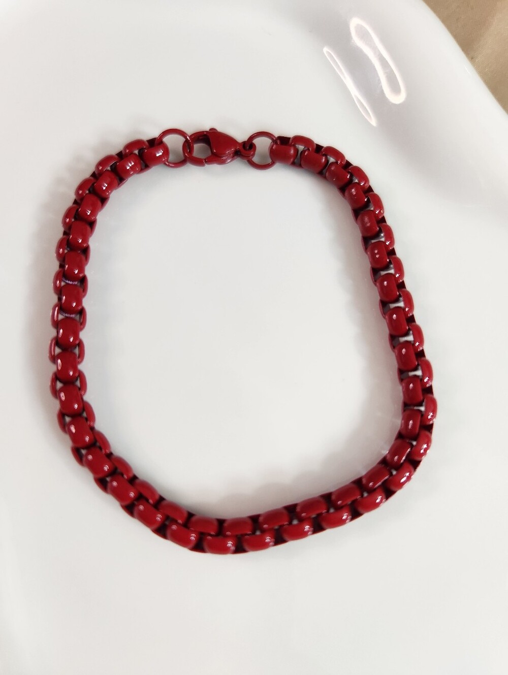 Red Box Enamel Bracelet